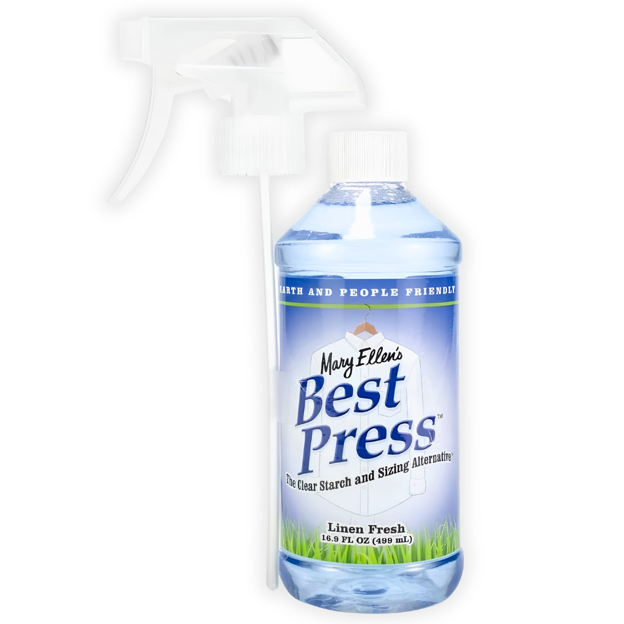 Mary Ellen's Best Press Linen Fresh 473ml spray bottle clear starch sizing alternative for quilting sewing and ironing