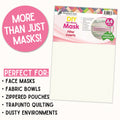 Matilda's Own DIY face mask filter inserts A4 pack perfect for face masks fabric bowls zippered pouches trapunto quilting dusty environments