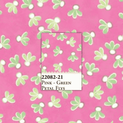 Me and My Sister: Butterfly Fling 22082 21 (Petal Flys: Pink/Green) - Three Wishes Patchwork Fabric