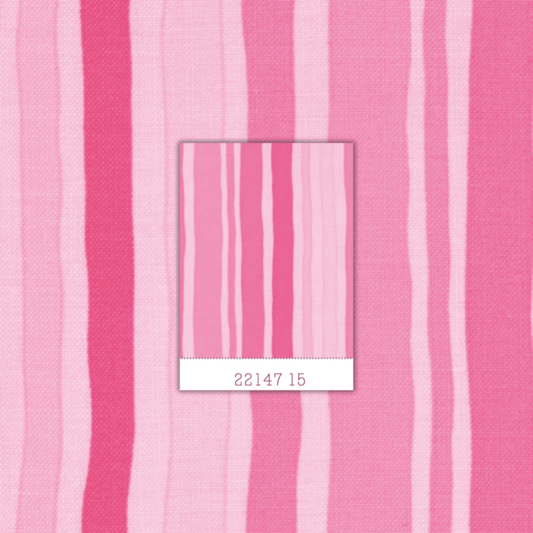 Me and My Sister: Dilly Dally 22147 15 (Pink Stripes) - Three Wishes Patchwork Fabric