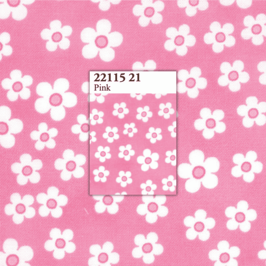 Me and My Sister: Favorites 22115 21 (Pink Flowers) - Three Wishes Patchwork Fabric