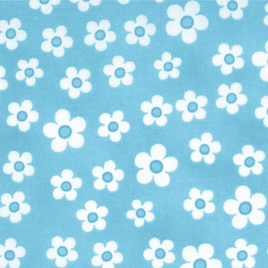 Me and My Sister: Favorites 22115 22 (Turquoise Flowers) - Three Wishes Patchwork Fabric