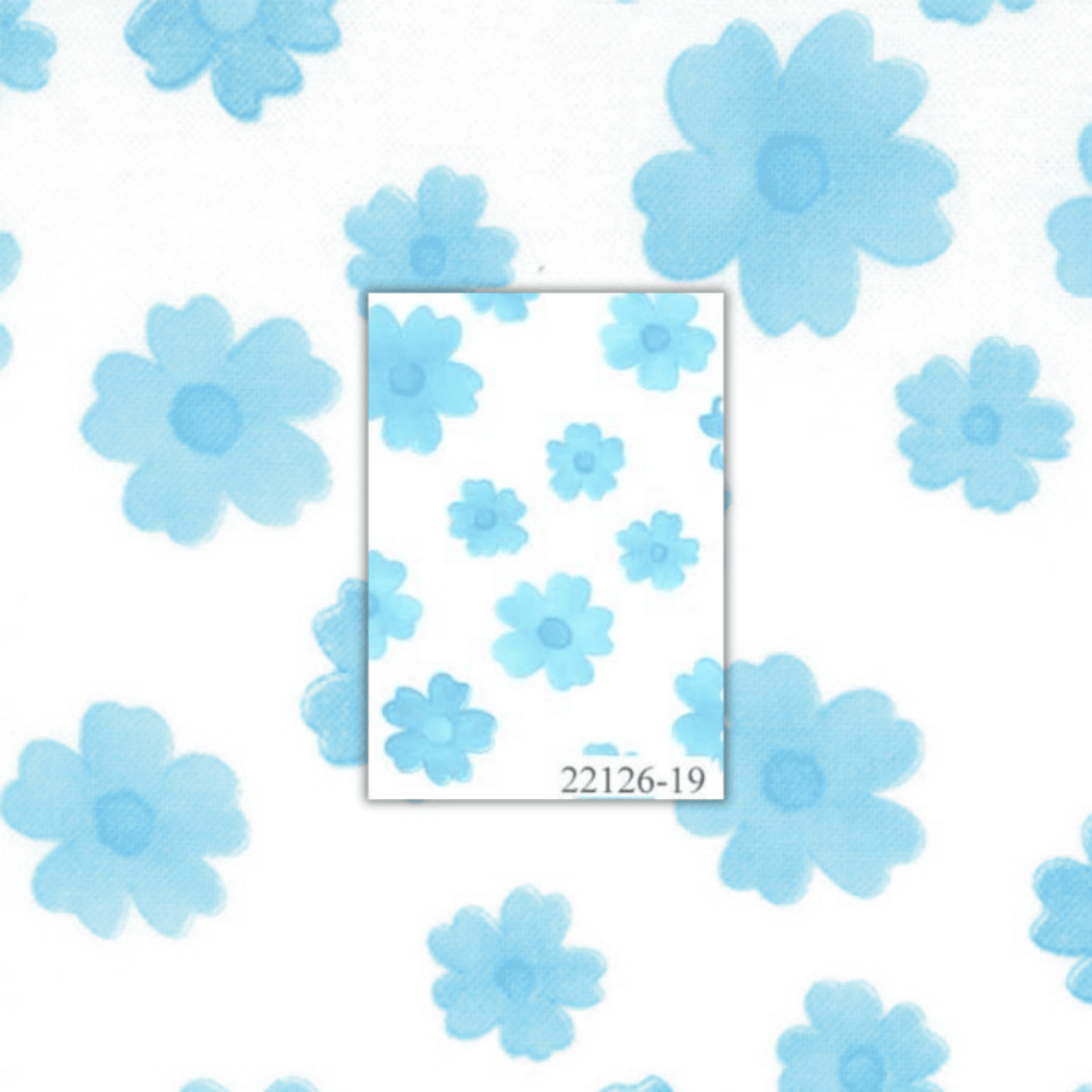 Me and My Sister: Spring Fever 22126 19 (Turquoise Flowers) - Three Wishes Patchwork Fabric