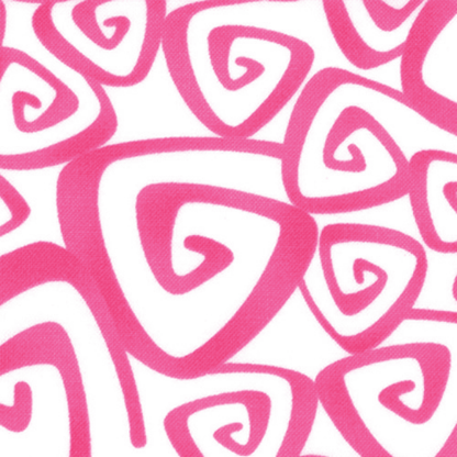 Me and My Sister: Twirl 22173 15 (Pink/White Spirals) - Three Wishes Patchwork Fabric