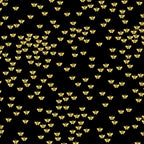 Metallic gold butterflies black fabric for makeup bags tote bags zip pouches gift bags girls quilts spring quilts and patchwork sewing projects