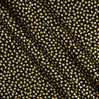 Metallic gold tiny hearts black fabric for makeup bags zip pouches tote bags gift bags Valentine's Day Mother's Day birthday décor and quilting projects