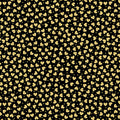 Metallic gold hearts black fabric for makeup bags zip pouches tote bags gift bags Valentine's Day Mother's Day birthday décor and quilting projects