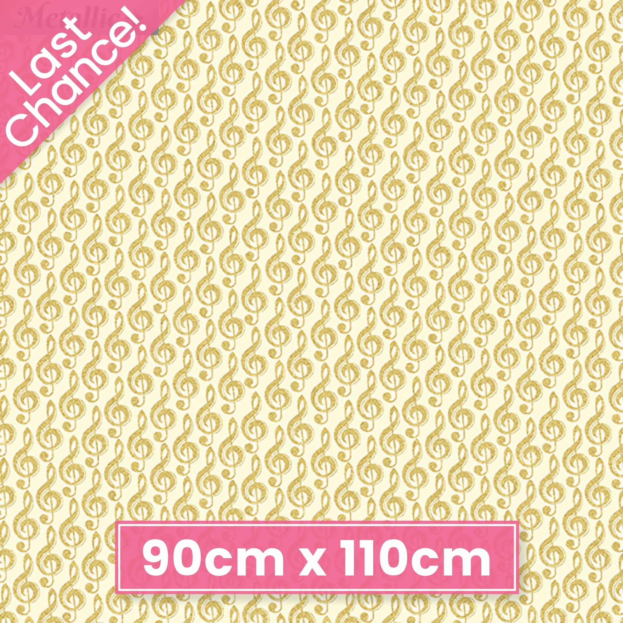 EOB⚡ Metallic Mixers: G Clef (Cream/Gold) | 90cm x 110cm