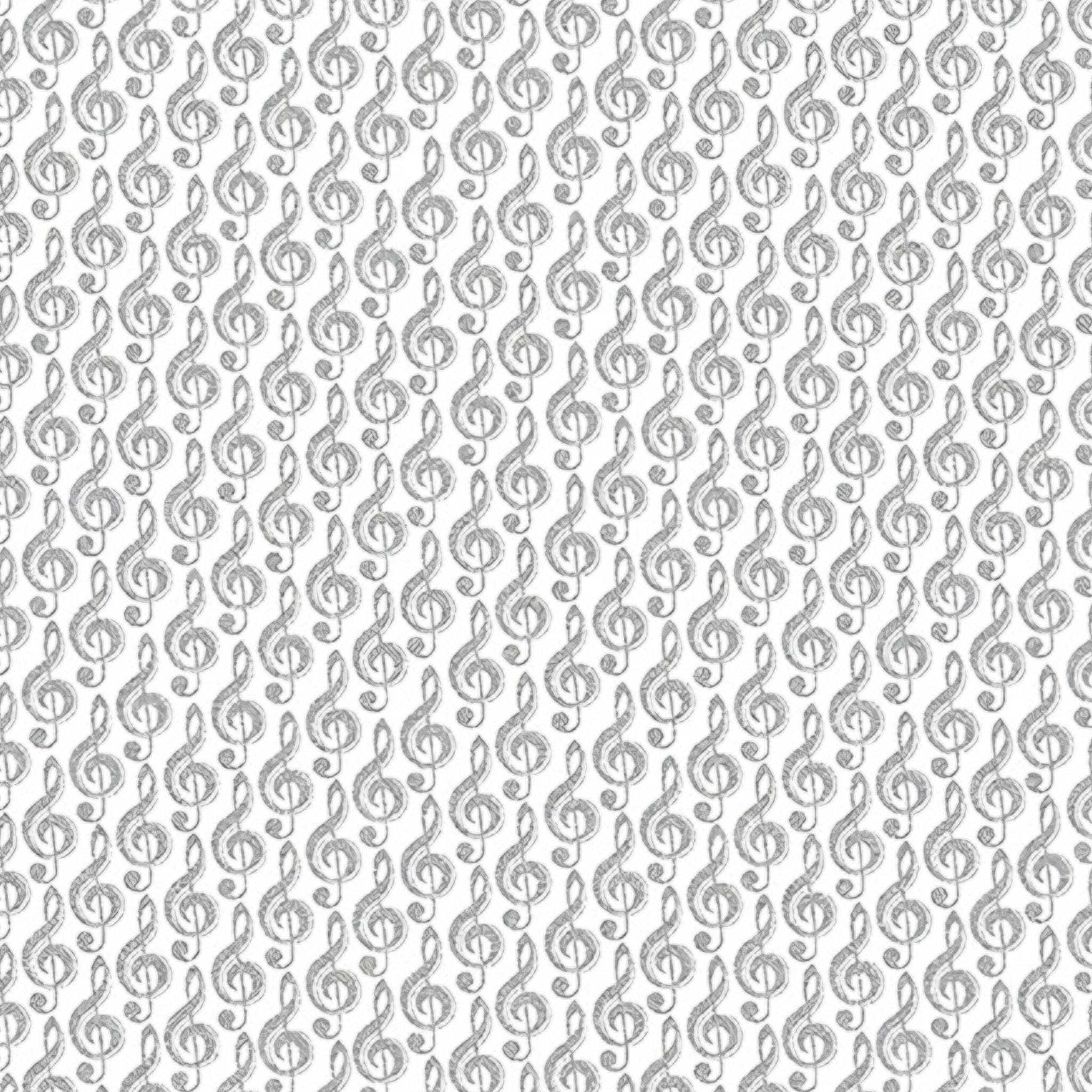 Metallic silver treble clef G clef music notes white fabric for music quilts music book bags teacher gifts and patchwork projects