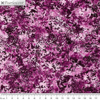 Mottled stone texture deep pink black pearlescent fabric for elegant quilts and sophisticated patchwork projects