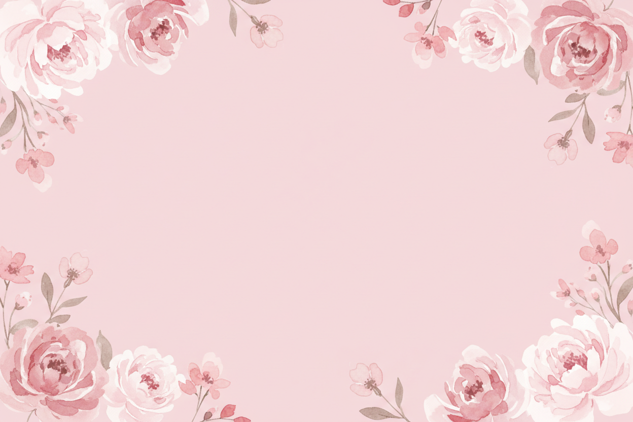 Mother's Day hero banner with watercolour florals