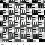 Piano keys novelty geo black white fabric for music quilts music teacher gifts and musician sewing projects