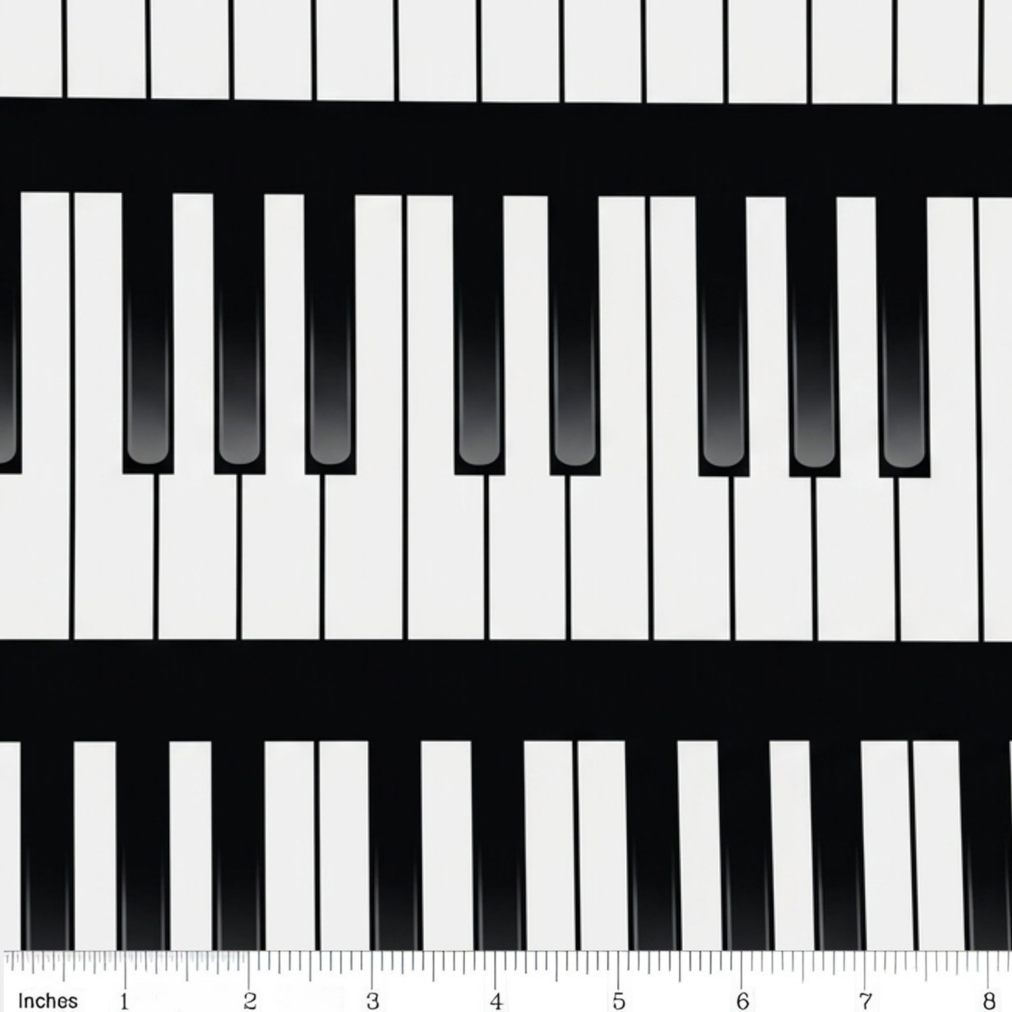 Grand piano keys black white novelty music fabric for music lovers quilts piano teacher gifts and patchwork sewing