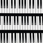 Grand piano keys black white novelty music fabric for music lovers quilts piano teacher gifts and patchwork sewing
