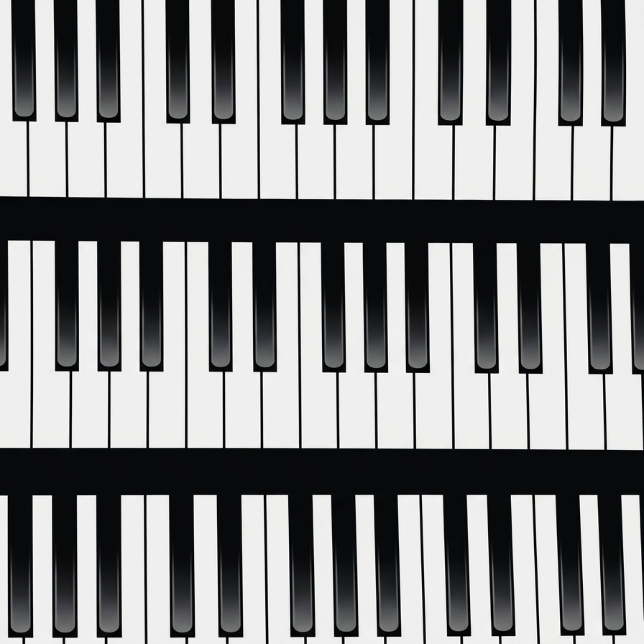 Grand piano keys black white novelty music fabric for music lovers quilts piano teacher gifts and patchwork sewing
