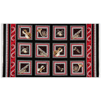 Musical Moments boxes panel black fabric trumpet piano saxophone cello violin for music teacher gifts musician quilts