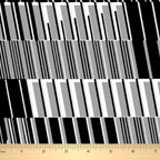 Black white grey geo music fabric with abstract piano keys for music teacher gifts musician quilts