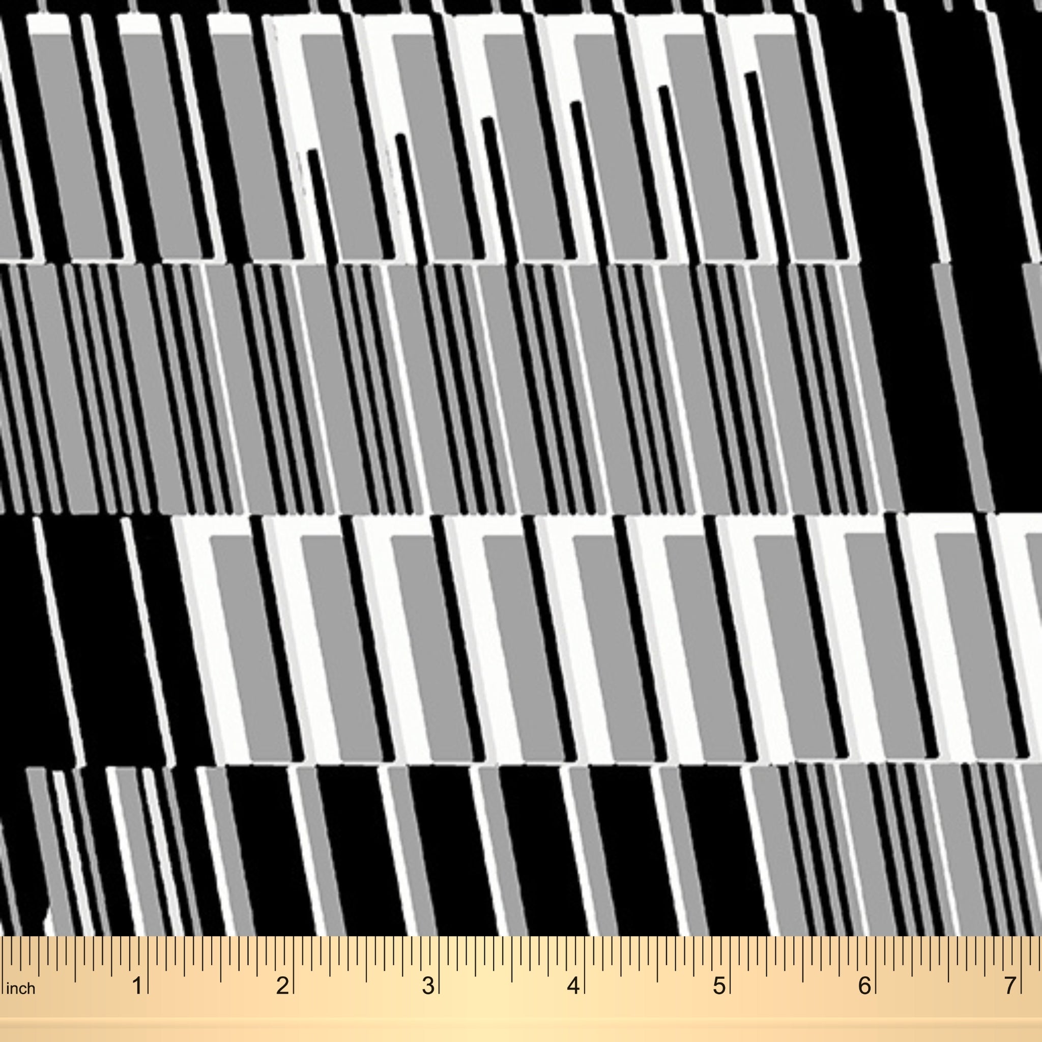 Black white grey geo music fabric with abstract piano keys for music teacher gifts musician quilts