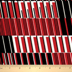 Black white red geo music fabric with abstract piano keys for music teacher gifts musician quilts