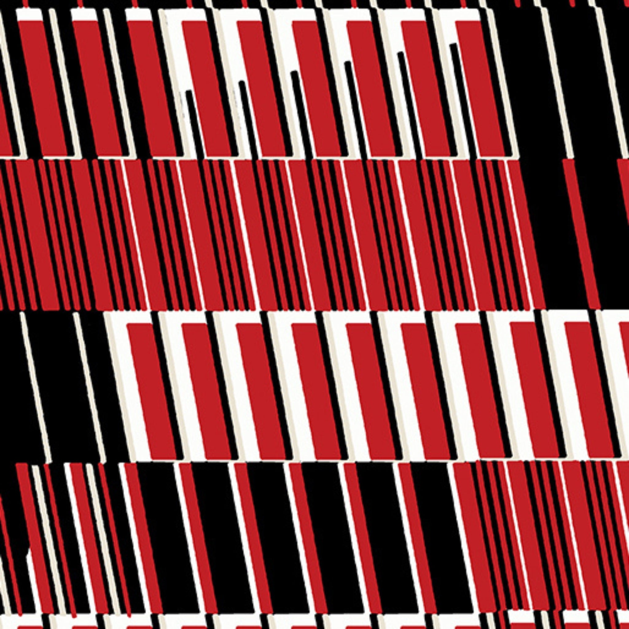 Black white red geo music fabric with abstract piano keys for music teacher gifts musician quilts