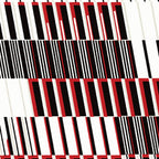 White black red geo music fabric with abstract piano keys for music teacher gifts musician quilts