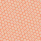 White button print coral orange novelty spots dots fabric for sewing quilts autumn Halloween harvest projects tote bags cushion covers patchwork blender