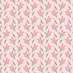 Australian bottlebrush flowers on pink quilting cotton patchwork fabric for sewing projects