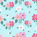 Native Australian flowers pink coral aqua fabric for Australian-themed quilts and patchwork projects
