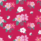 Native Australian flowers cream coral hot pink fabric for Australian-themed quilts and patchwork projects