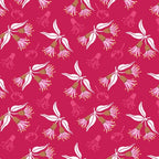 Gum blossoms cream coral fuchsia pink fabric for Australian-themed quilts and patchwork projects