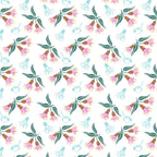 Gum blossoms native pink aqua white fabric for Australian-themed quilts and patchwork projects