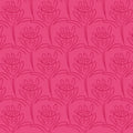 Protea blooms tonal fuchsia pink fabric for Australian-themed quilts and patchwork projects