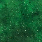 Mottled texture hunter green gold metallic fabric for quilts and patchwork projects