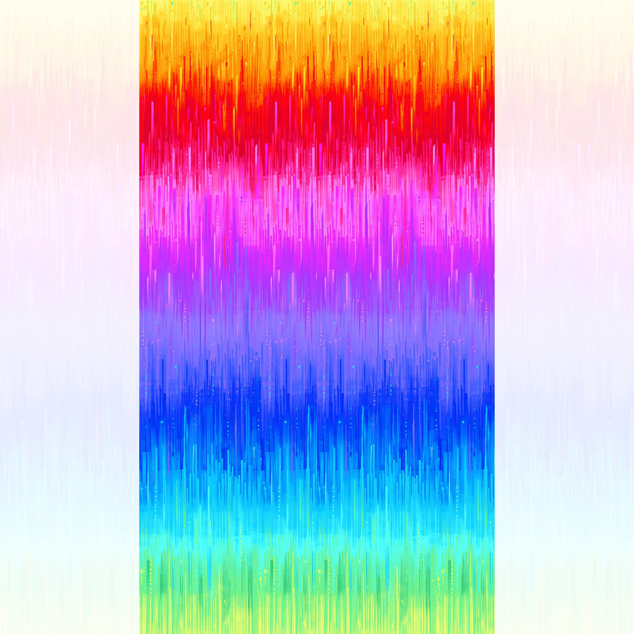 Neon rainbow ombré stripe digital print yellow orange red pink fuchsia purple blue turquoise lime green fabric for feature quilts bags and bold patchwork sewing projects
