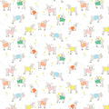 Baby goats lambs colourful knitted jumpers white fabric for baby quilts children's quilts and nursery décor