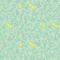 Tiny chicks clover buds white dots celery green ditsy fabric for baby quilts children's quilts nursery décor and sashing