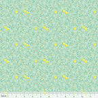 Tiny chicks clover buds white dots celery green ditsy fabric for baby quilts children's quilts nursery décor and sashing