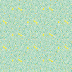 Tiny chicks clover buds white dots celery green ditsy fabric for baby quilts children's quilts nursery décor and sashing