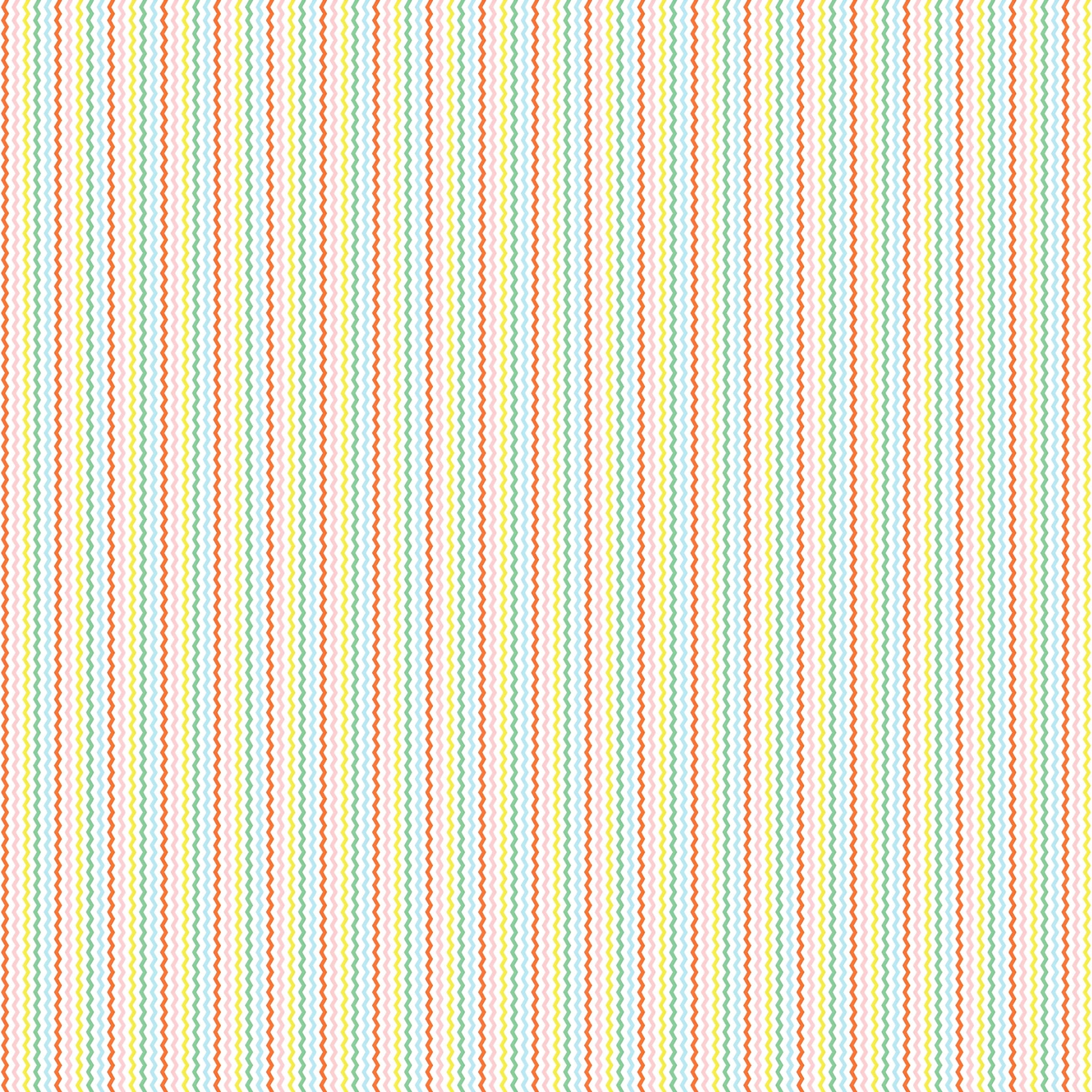Multicolour zig zag stripe orange pink green blue yellow white kids blender fabric for children's quilts sashing borders and quilt backings