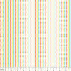 Multicolour zig zag stripe orange pink green blue yellow white kids blender fabric for children's quilts sashing borders and quilt backings