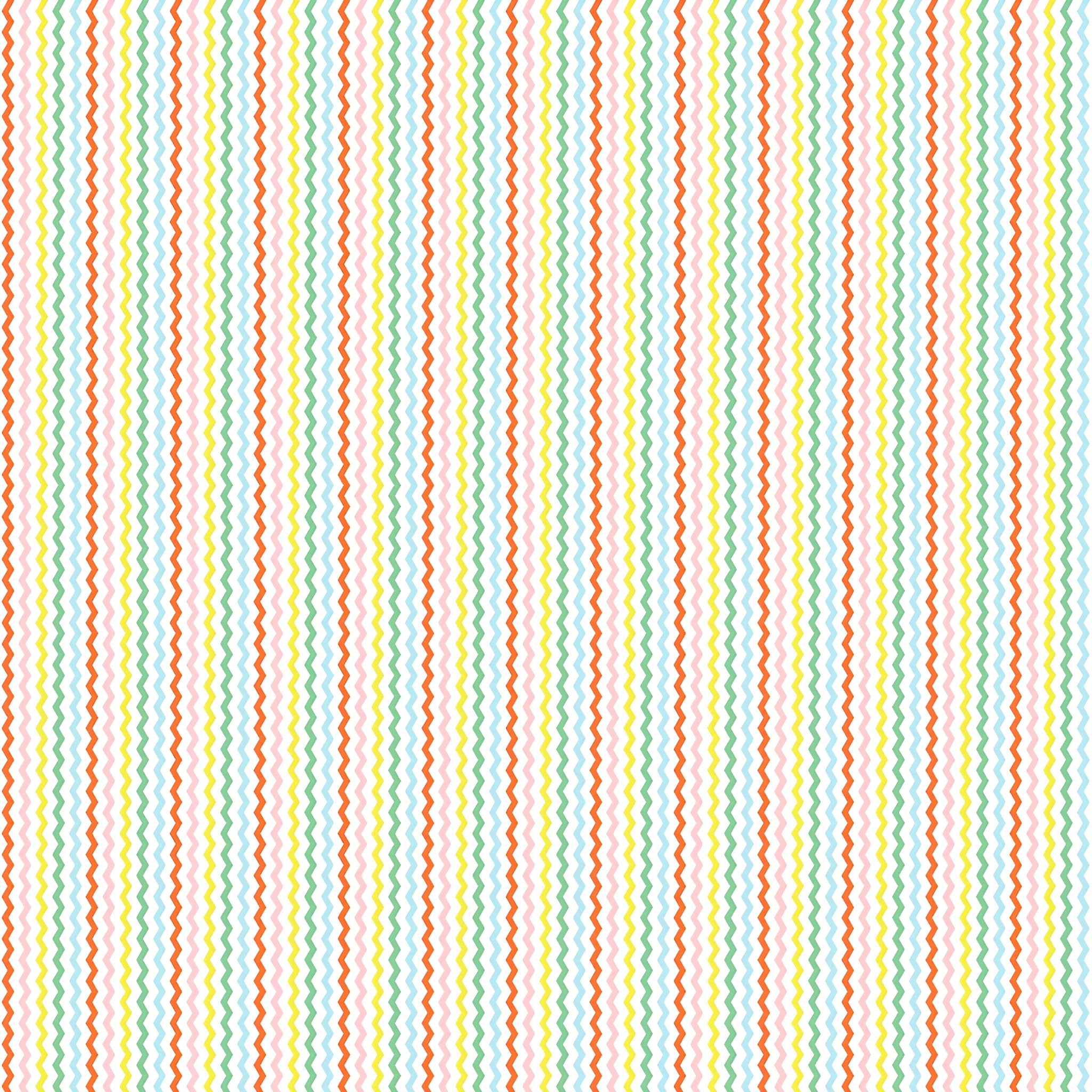 Multicolour zig zag stripe orange pink green blue yellow white kids blender fabric for children's quilts sashing borders and quilt backings