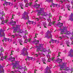Packed orchid blooms fuchsia hot pink purple quilting cotton realistic floral fabric for quilts cushion covers tote bags and bold sewing projects