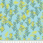 Outback Beauty Wattle Dance Sky Blue - Amanda Joy Designs KK Fabrics - Three Wishes Patchwork Fabric