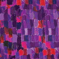 Painterly brushstroke fabric in purple, pink and red tones creating an artistic textured blender for quilting