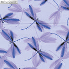 Purple dragonflies pearlescent dot details pale lavender background quilting fabric dragonfly lovers patchwork sewing projects