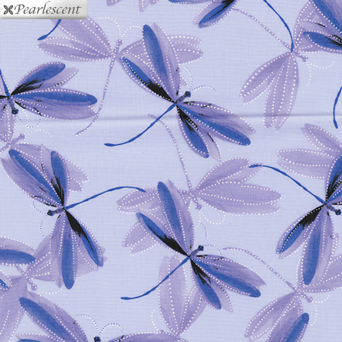 Purple dragonflies pearlescent dot details pale lavender background quilting fabric dragonfly lovers patchwork sewing projects