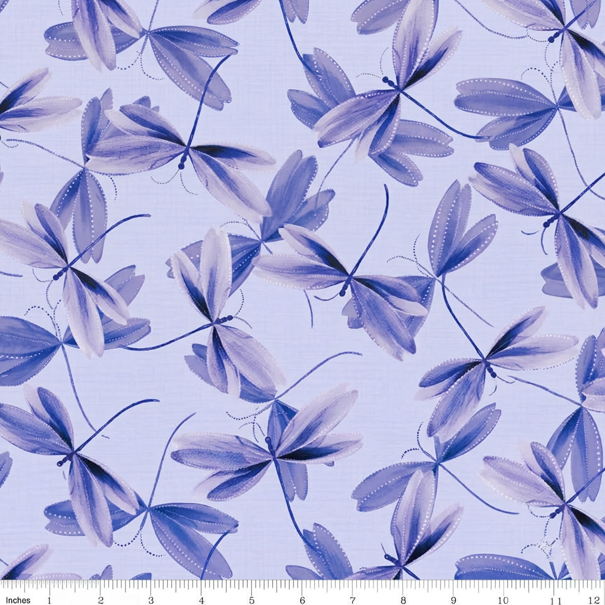 Purple dragonflies pearlescent dot details pale lavender background quilting fabric dragonfly lovers patchwork sewing projects