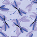 Purple dragonflies pearlescent dot details pale lavender background quilting fabric dragonfly lovers patchwork sewing projects