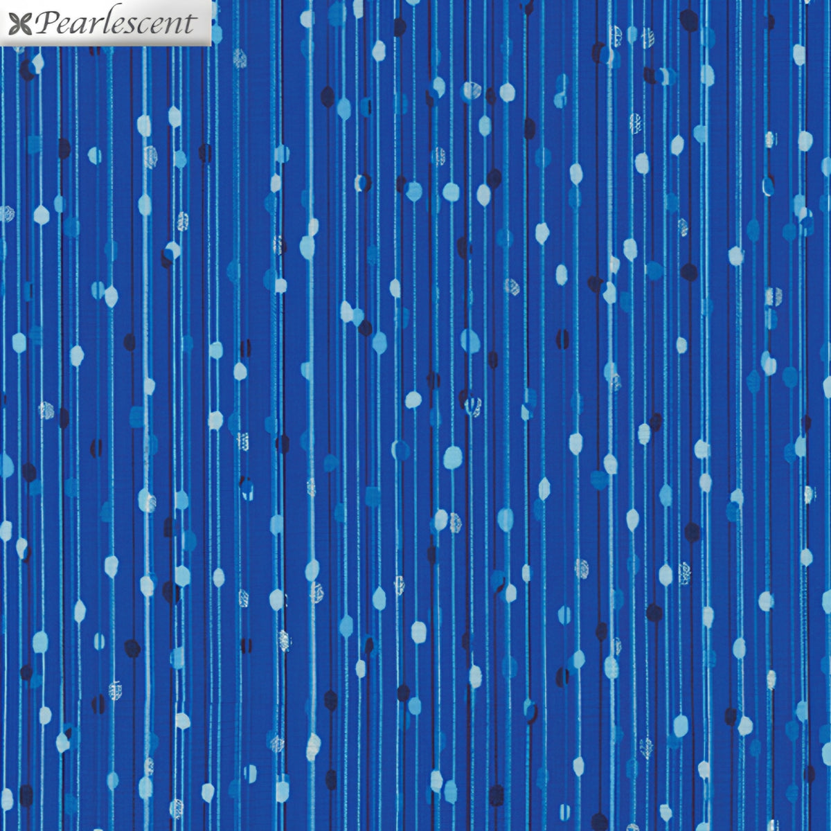 Blue navy pearlescent bead drops vertical lines peacock blue background blender quilting fabric elegant quilts sashing borders