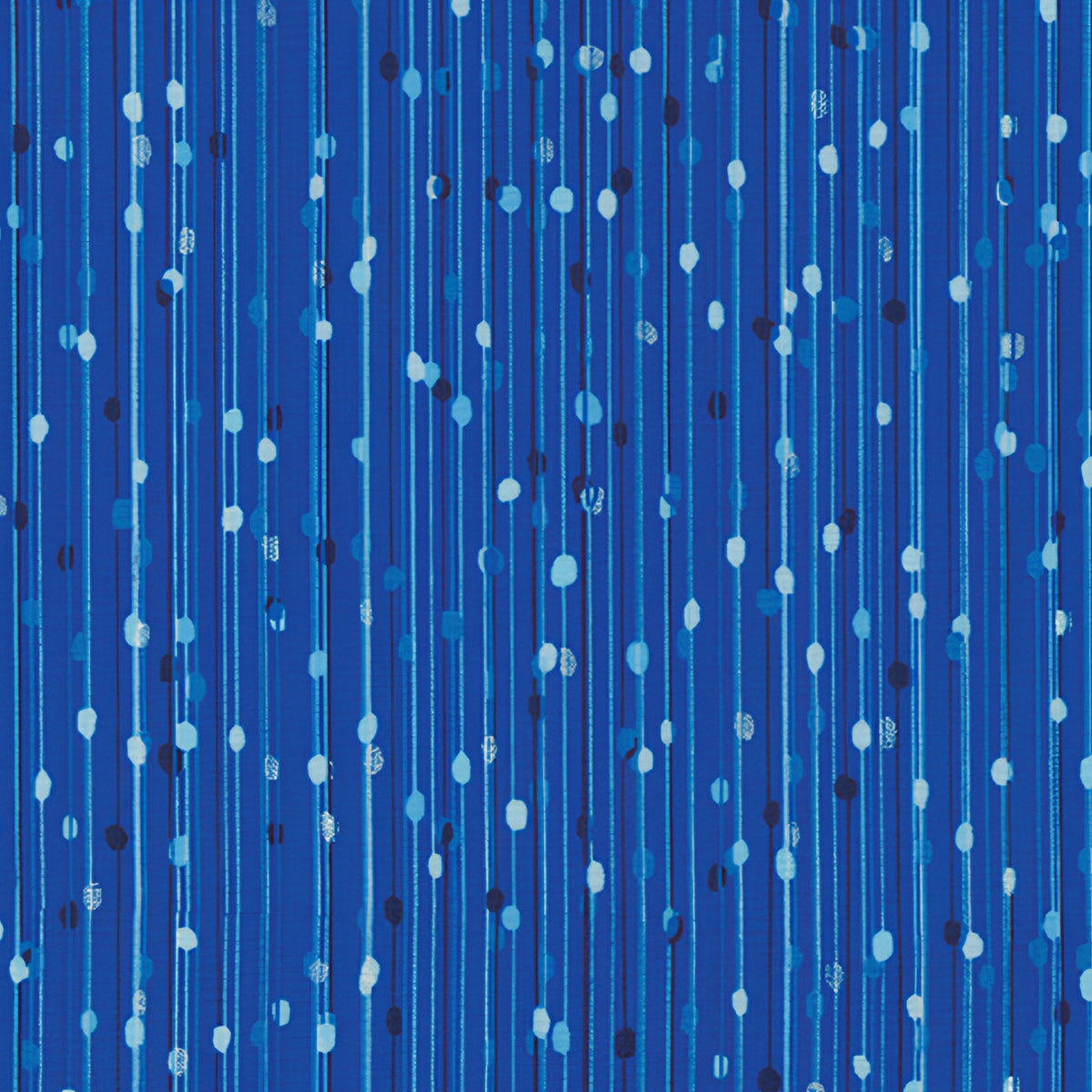 Blue navy pearlescent bead drops vertical lines peacock blue background blender quilting fabric elegant quilts sashing borders